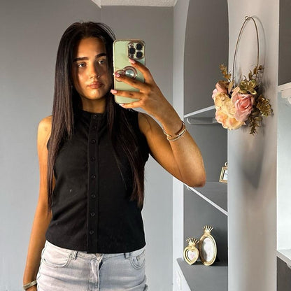 Button Down Womenswear Shirts Blouses Fitted Minimalist Basic