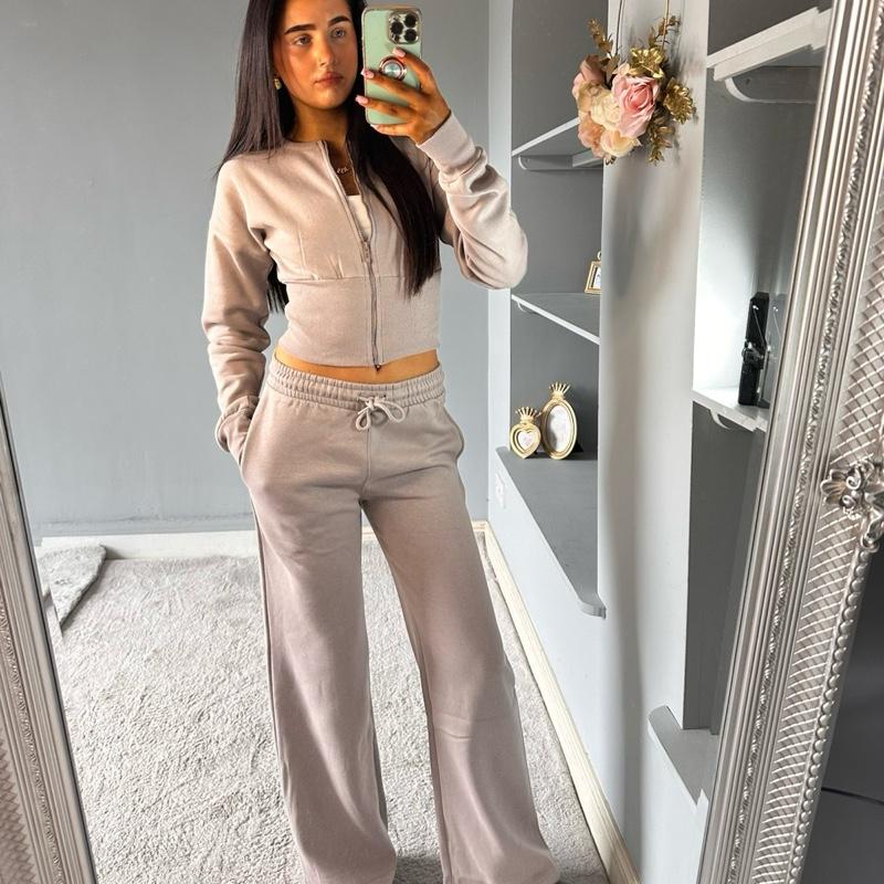 Tahlya Wide Leg Zipped Tracksuit
