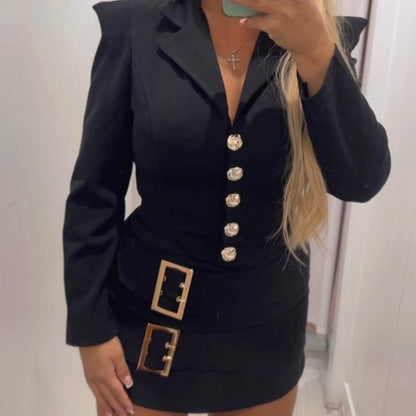 Veste courte boutonnée dorée LORIELLE