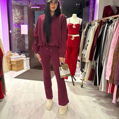 Ensemble blouson bomber zippé et pantalon évasé EVIE