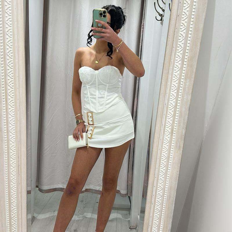 ELMA Sparkle Detailed Corset Tie Back