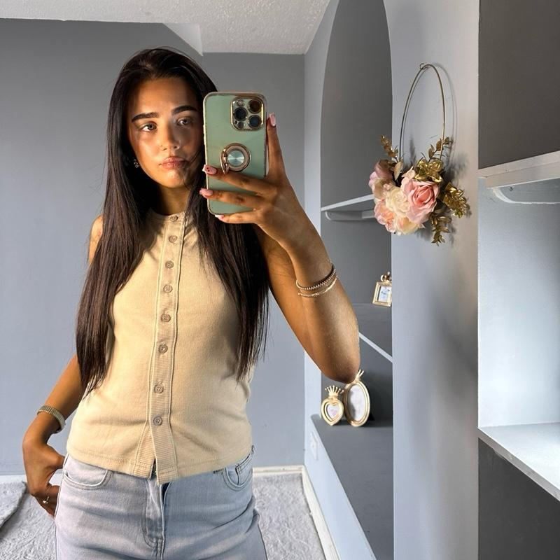 Button Down Womenswear Shirts Blouses Fitted Minimalist Basic