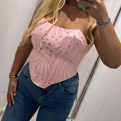 Haut corset en dentelle