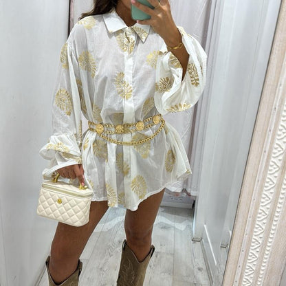 MIA Pattern Shirt Dress for Women