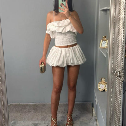 Everly Women’s Sleeveless Ruffled Co-Ord Set