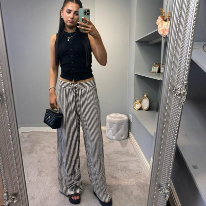 Pantalon large rayé Jessie pour femme