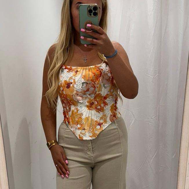 Haut corset en dentelle