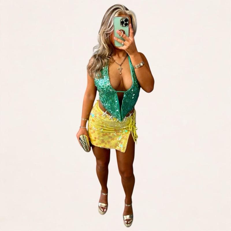 Alexa Women’s Sexy Sequin Skirt Party
