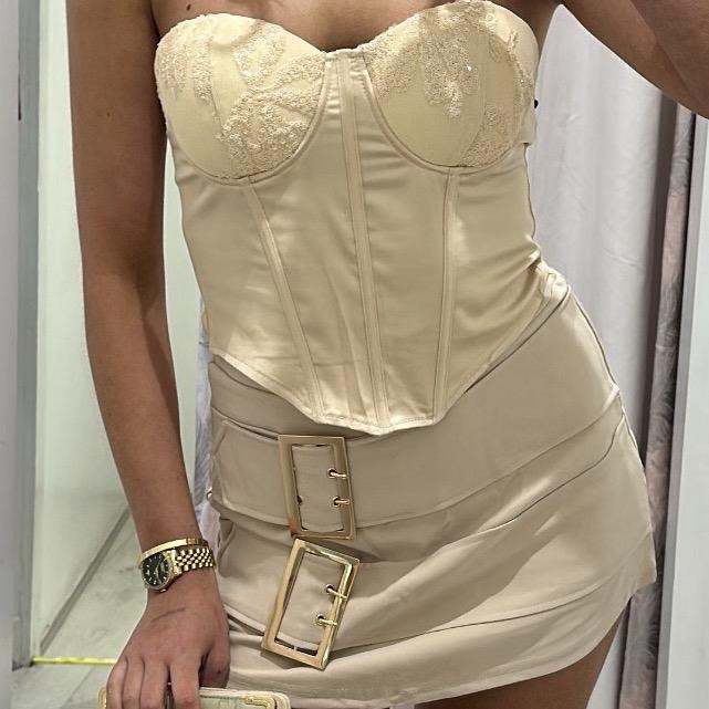 ELMA Sparkle Detailed Corset Tie Back