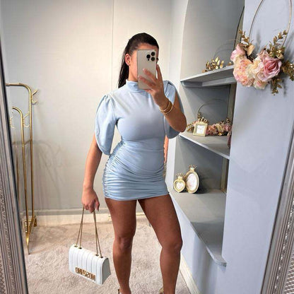 IRIS Dress - Bodycon Dress with Padded Shoulder