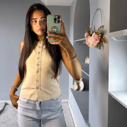 Button Down Womenswear Shirts Blouses Fitted Minimalist Basic