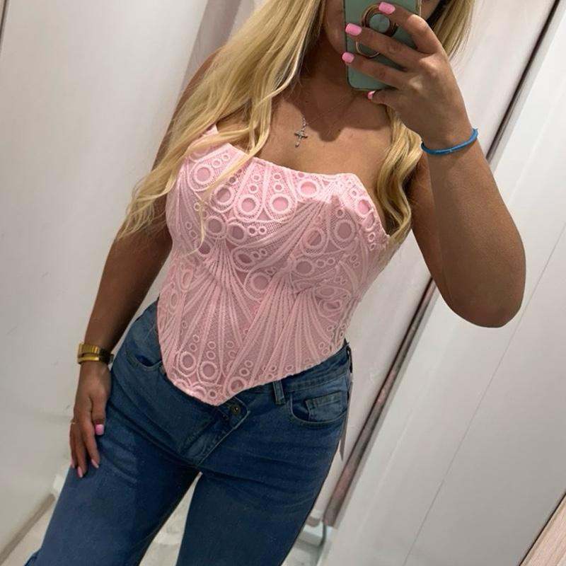 Haut corset en dentelle