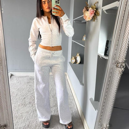 Tahlya Wide Leg Zipped Tracksuit